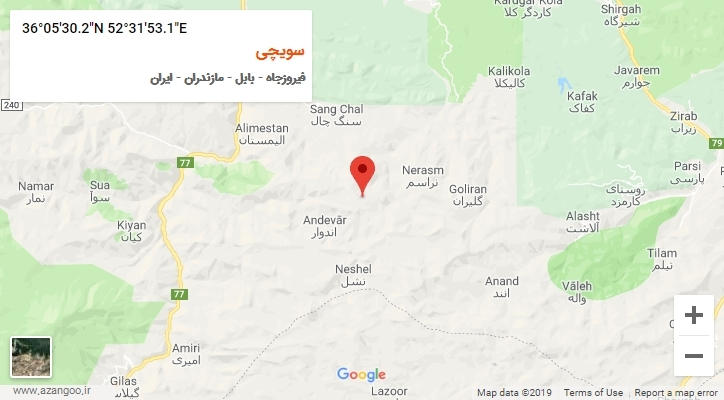 روستای سویچی بر روی نقشه