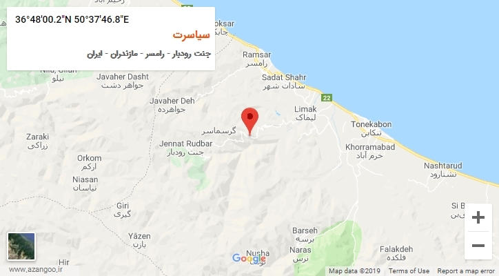 روستای سیاسرت بر روی نقشه