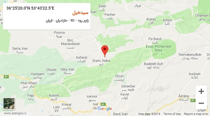 روستای سیدخیل بر روی نقشه