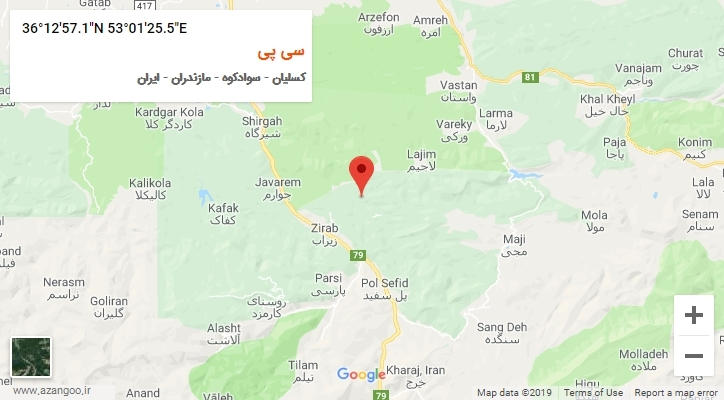 روستای سی پی بر روی نقشه