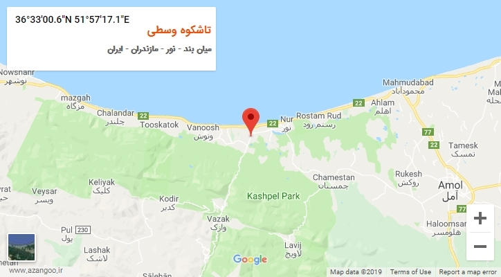 روستای تاشکوه وسطی بر روی نقشه