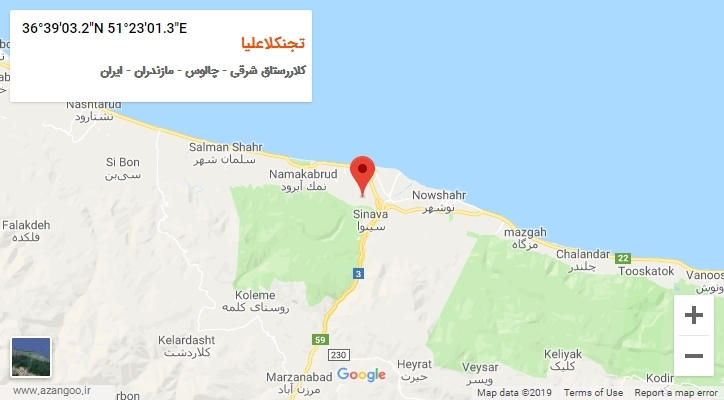 روستای تجنکلاعلیا بر روی نقشه