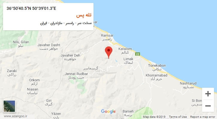 روستای تله پس بر روی نقشه