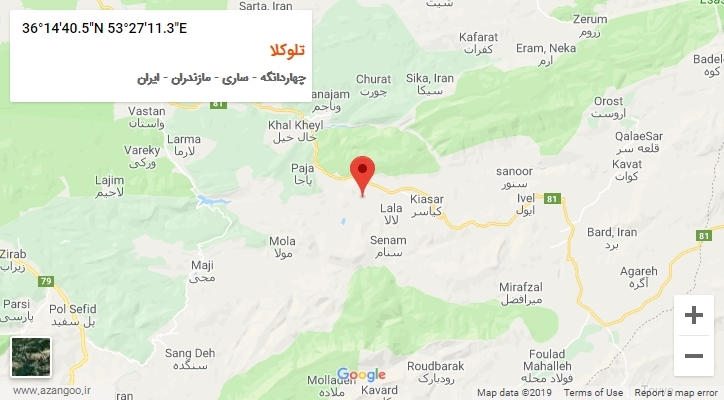 روستای تلوکلا بر روی نقشه