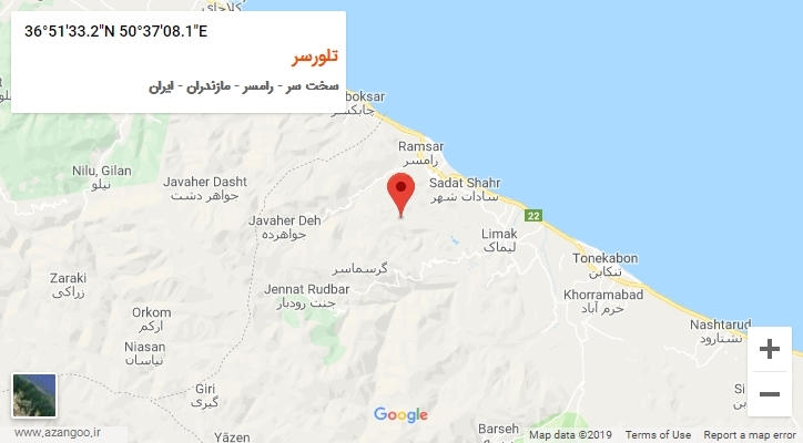 روستای تلورسر بر روی نقشه