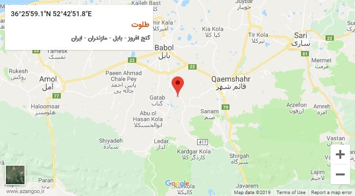 روستای طلوت بر روی نقشه