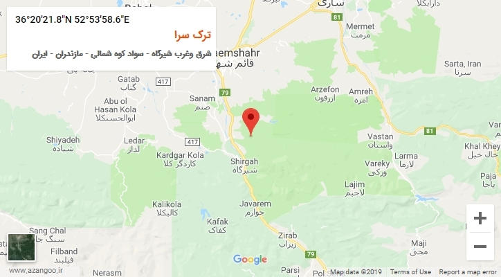 روستای ترک سرا بر روی نقشه