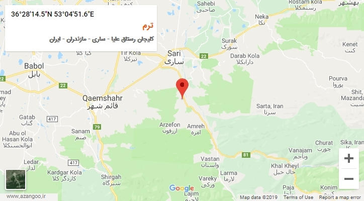 روستای ترم بر روی نقشه