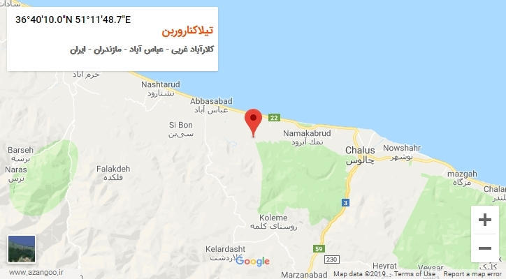 روستای تیلاکناروربن بر روی نقشه