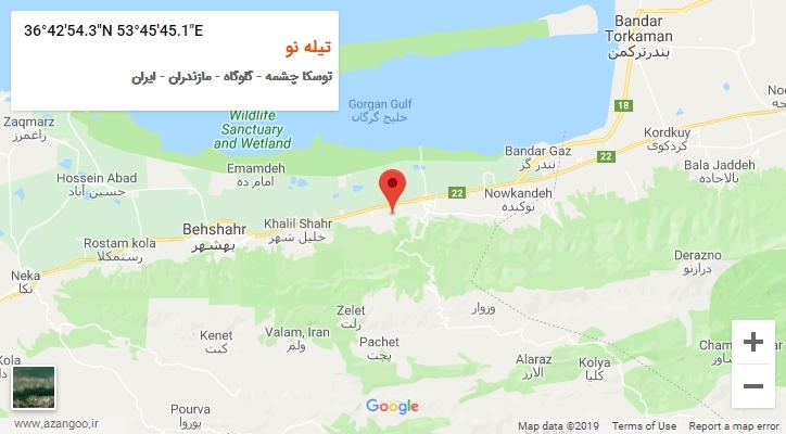 روستای تیله نو بر روی نقشه