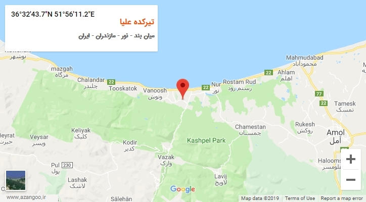 روستای تیرکده علیا بر روی نقشه