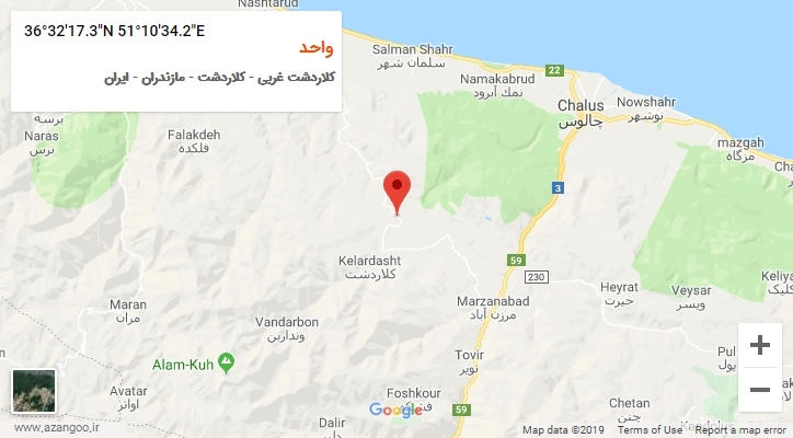 روستای واحد بر روی نقشه