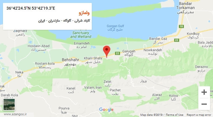 روستای ولمازو بر روی نقشه