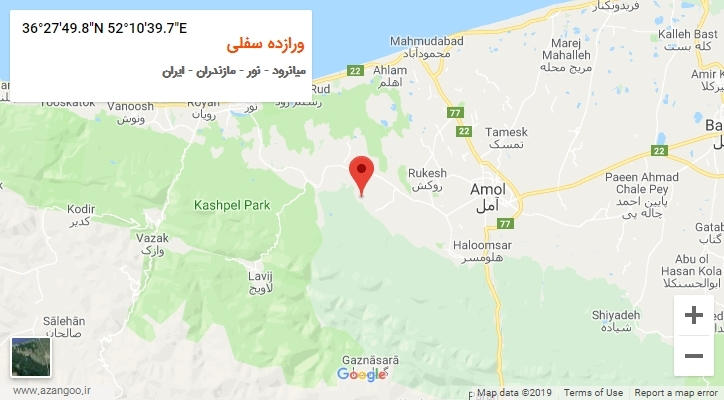 روستای ورازده سفلی بر روی نقشه