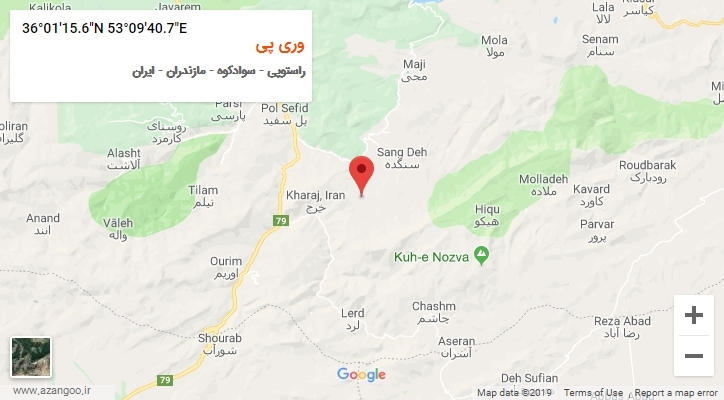روستای وری پی بر روی نقشه