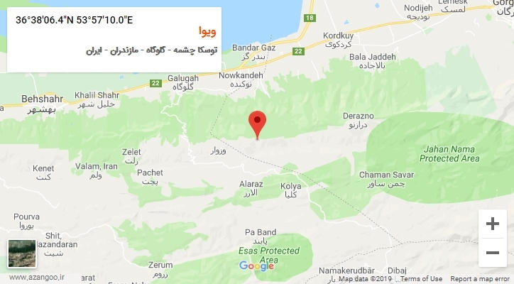 روستای ویوا بر روی نقشه