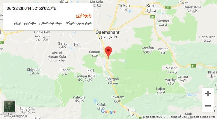 روستای زنبوداری بر روی نقشه