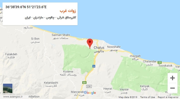 روستای زوات غرب بر روی نقشه