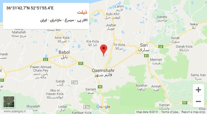 روستای ذیلت بر روی نقشه