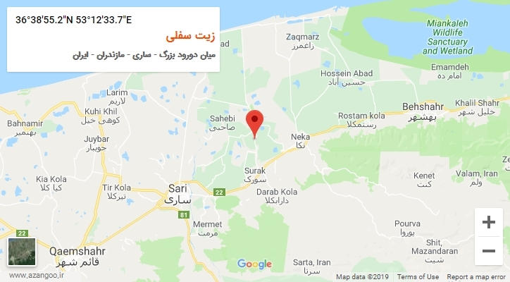 روستای زیت سفلی بر روی نقشه