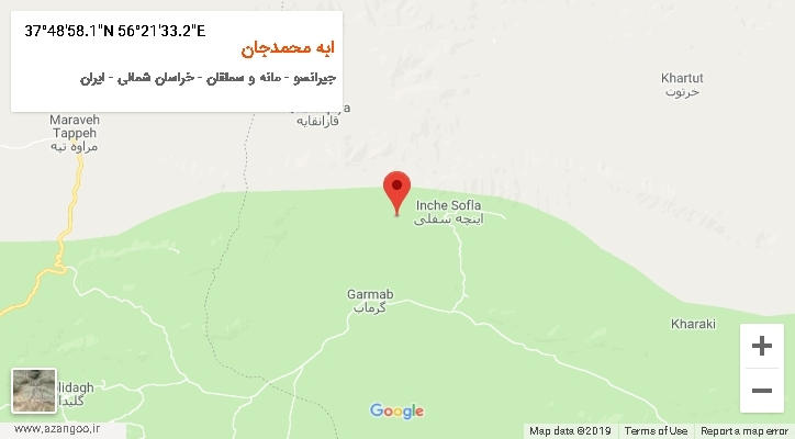 روستای ابه محمدجان بر روی نقشه