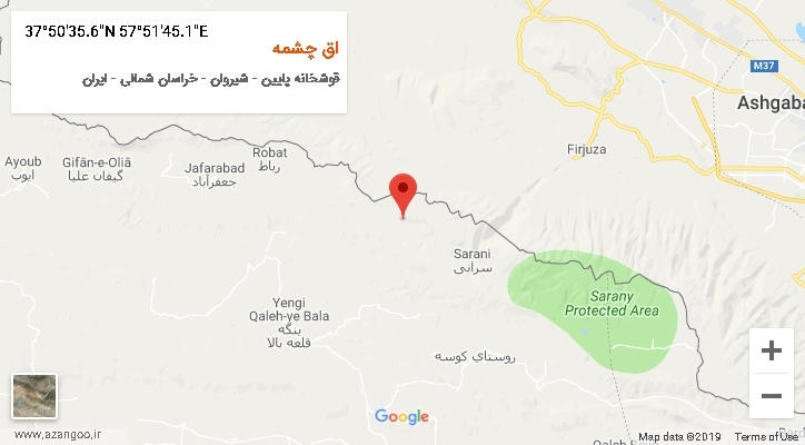 روستای اق چشمه بر روی نقشه