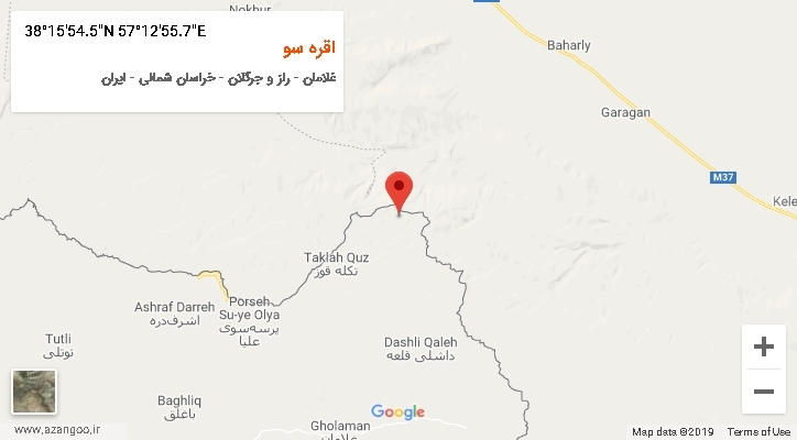 روستای اقره سو بر روی نقشه