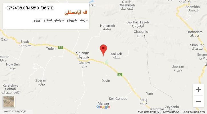 روستای اله آبادسفلی بر روی نقشه
