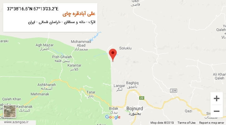 روستای علی آبادقره چای بر روی نقشه