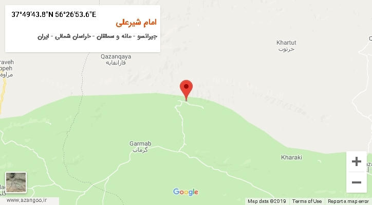 روستای امام شیرعلی بر روی نقشه