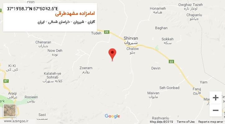 روستای امامزاده مشهدطرقی بر روی نقشه