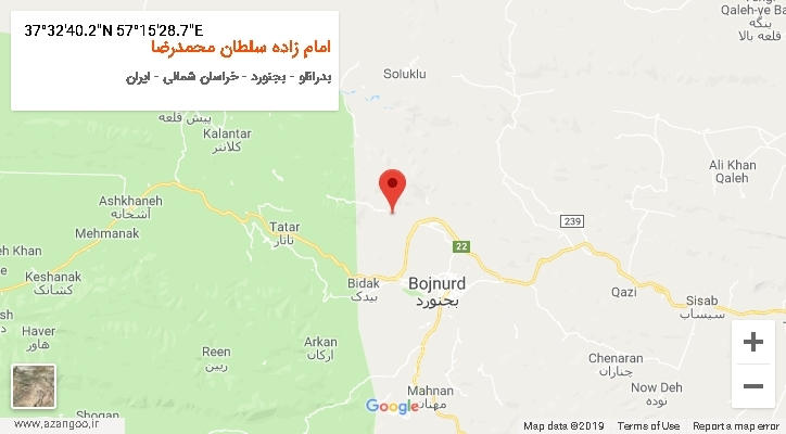 روستای امام زاده سلطان محمدرضا بر روی نقشه