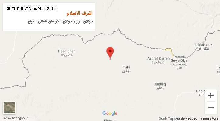 روستای اشرف الاسلام بر روی نقشه