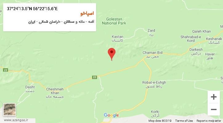 روستای اسپاخو بر روی نقشه