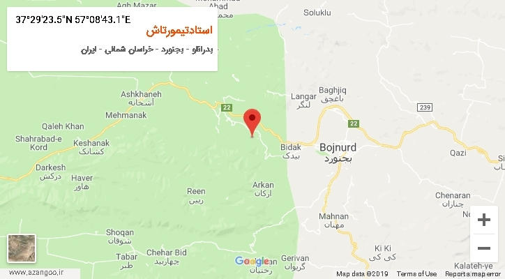 روستای استادتیمورتاش بر روی نقشه