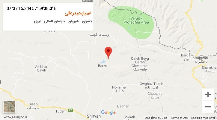 روستای آسیابحیدرعلی بر روی نقشه