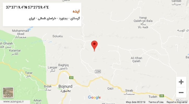 روستای ایده بر روی نقشه