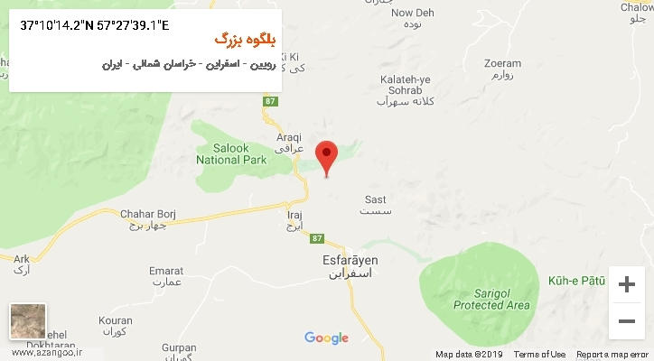 روستای بلگوه بزرگ بر روی نقشه