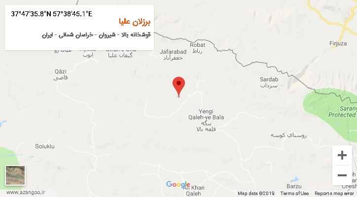 روستای برزلان علیا بر روی نقشه