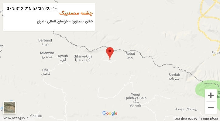 روستای چشمه محمدبیگ بر روی نقشه