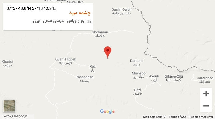 روستای چشمه سید بر روی نقشه