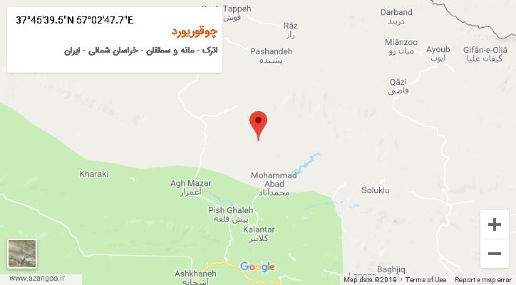 روستای چوقوریورد بر روی نقشه