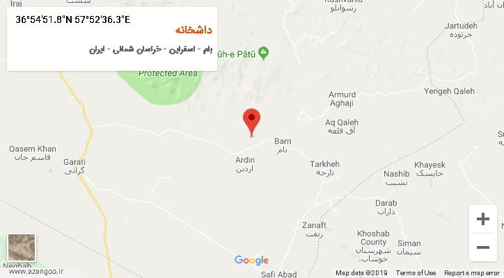 روستای داشخانه بر روی نقشه