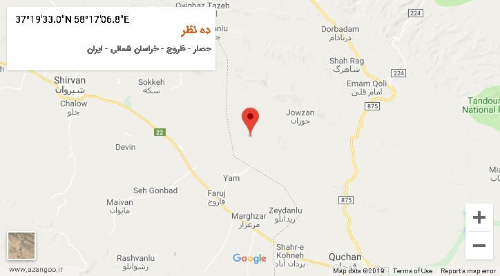 روستای ده نظر بر روی نقشه