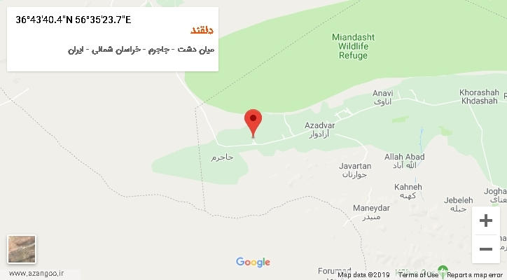 روستای دلقند بر روی نقشه