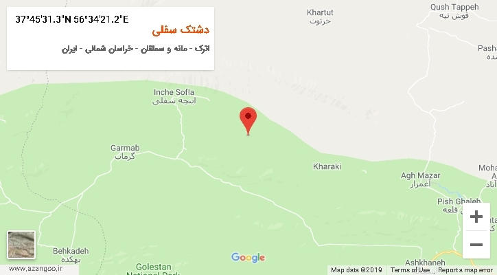 روستای دشتک سفلی بر روی نقشه