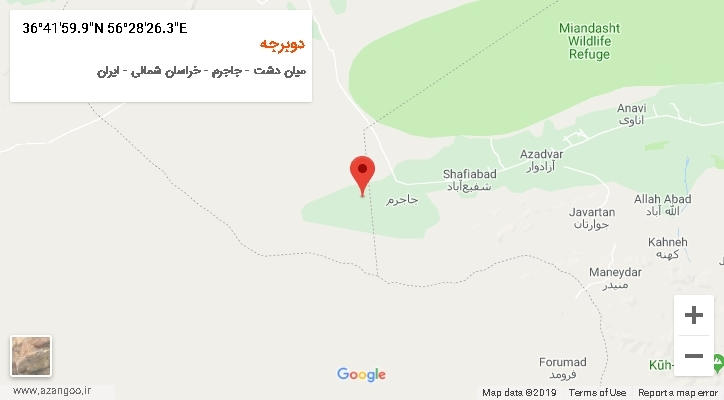 روستای دوبرجه بر روی نقشه
