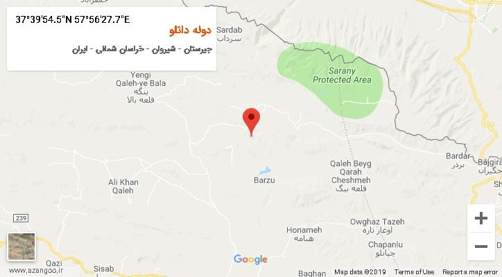 روستای دوله دانلو بر روی نقشه