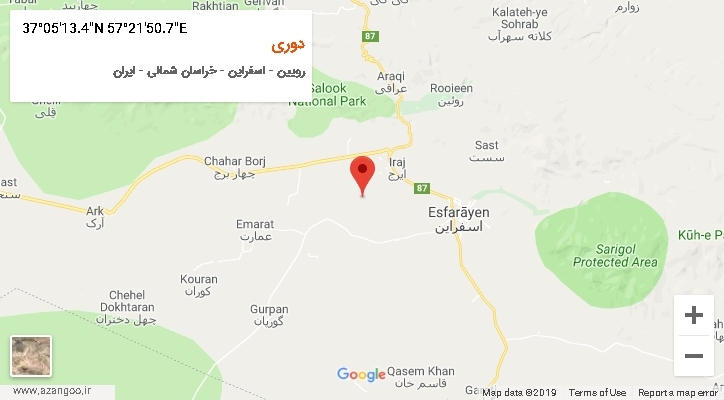 روستای دوری بر روی نقشه