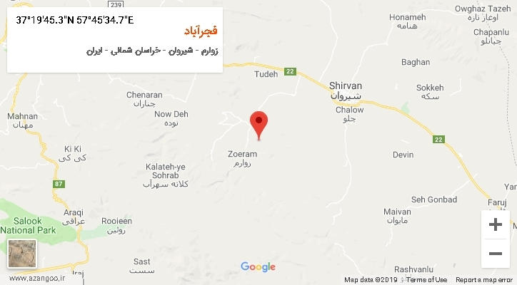 روستای فجرآباد بر روی نقشه